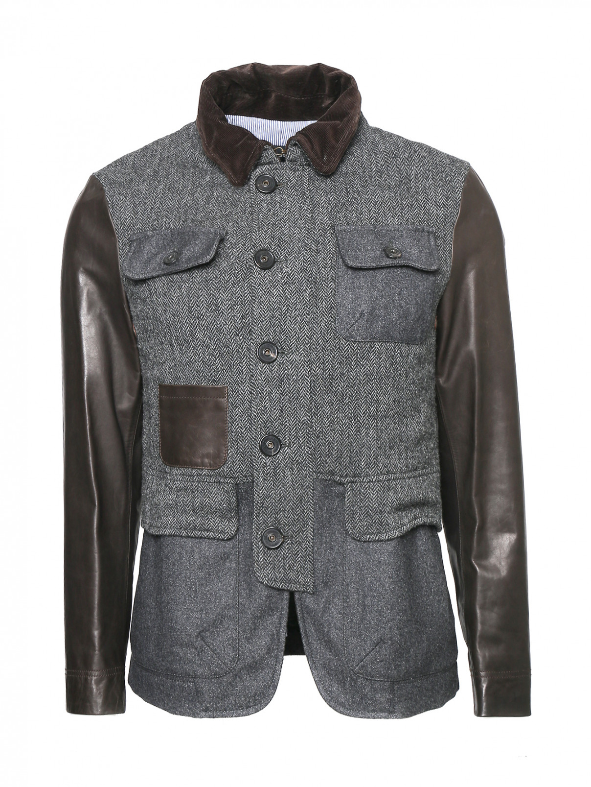 Куртка из шерсти Dsquared2  –  Общий вид  – Цвет:  Серый