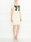 Платье из шерсти с узором и короткими рукавами Moschino Cheap&Chic  –  Модель Общий вид
