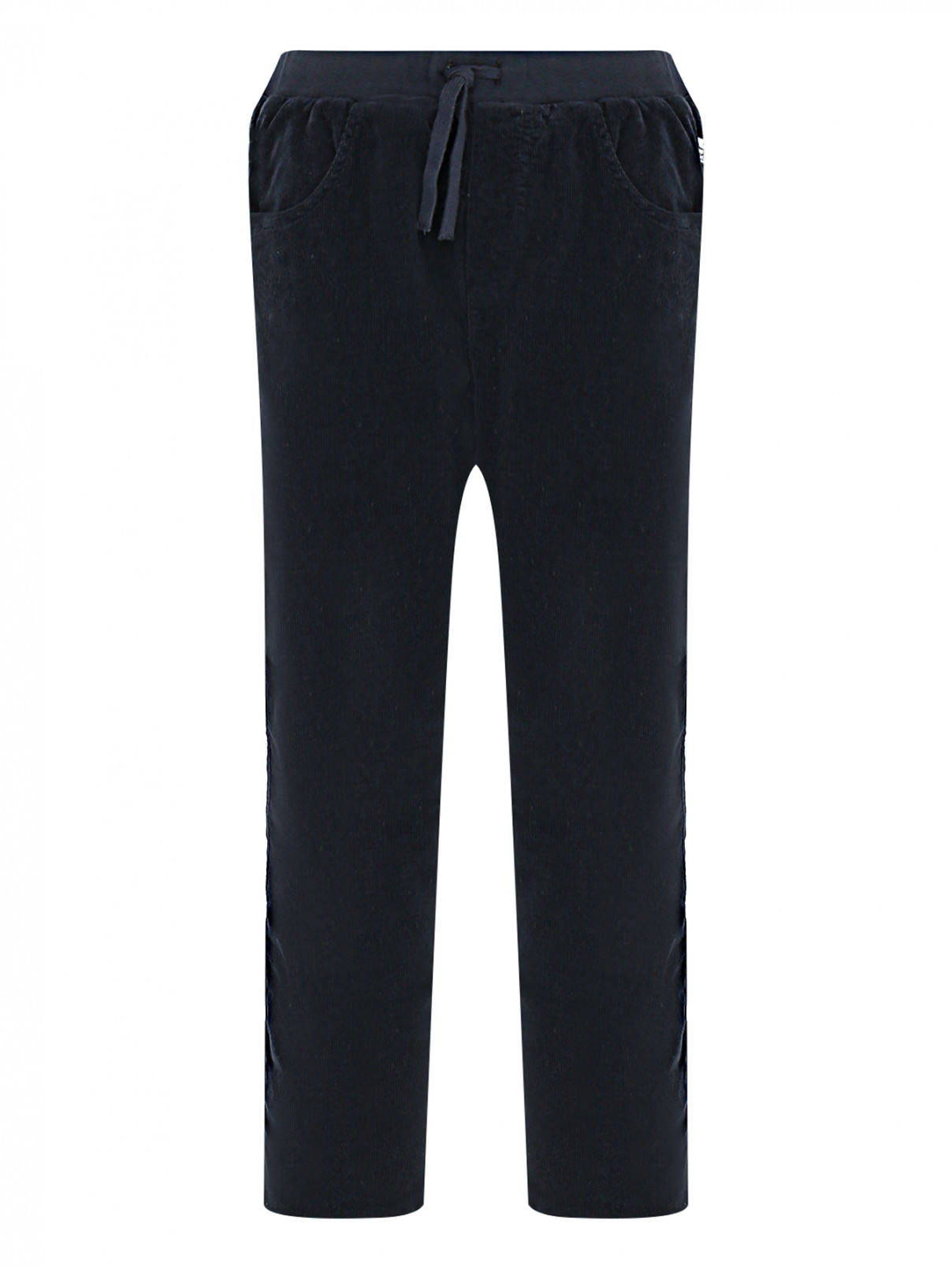 Утепленные брюки из вельвета Il Gufo  –  Общий вид  – Цвет:  Синий