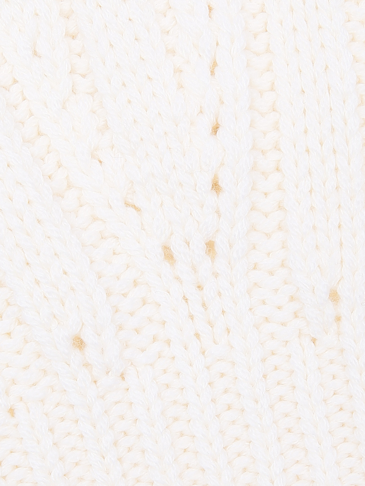 Свитер из шерсти с декором Ermanno Firenze  –  Деталь1  – Цвет:  Белый