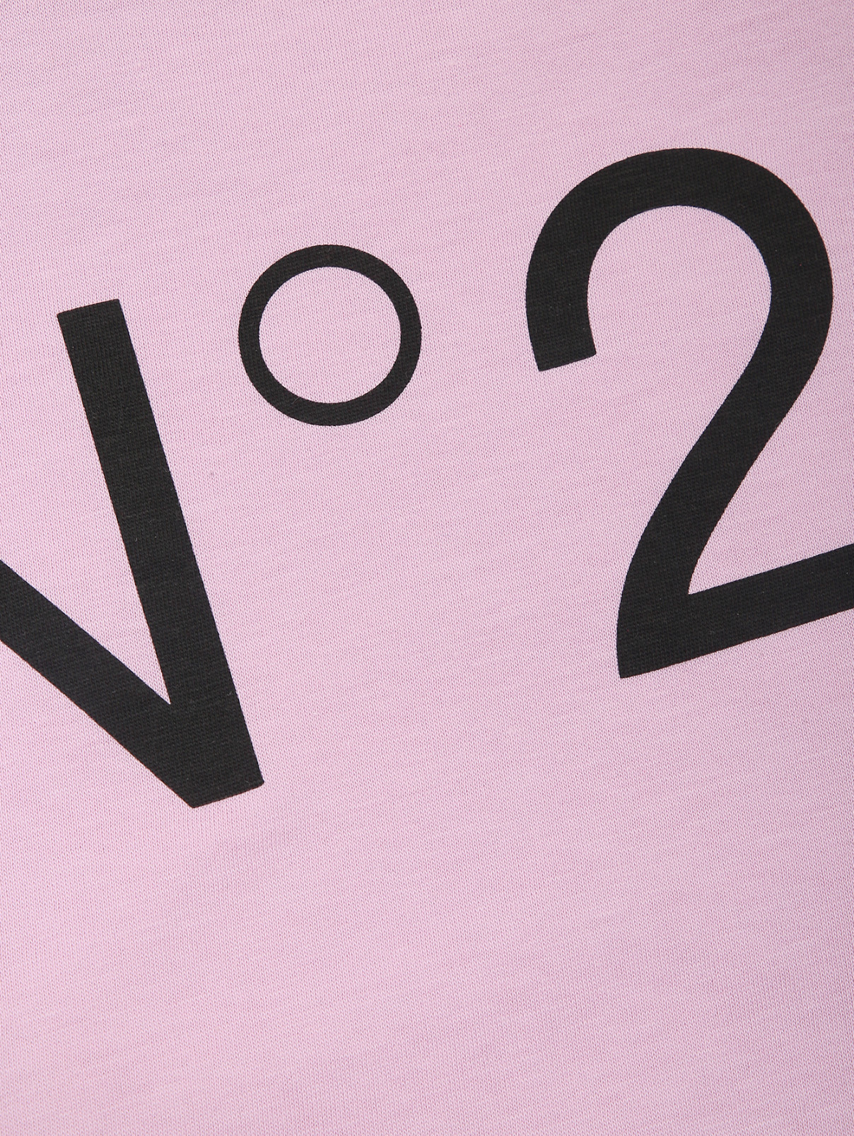Укороченная футболка из хлопка N21  –  Деталь1  – Цвет:  Фиолетовый