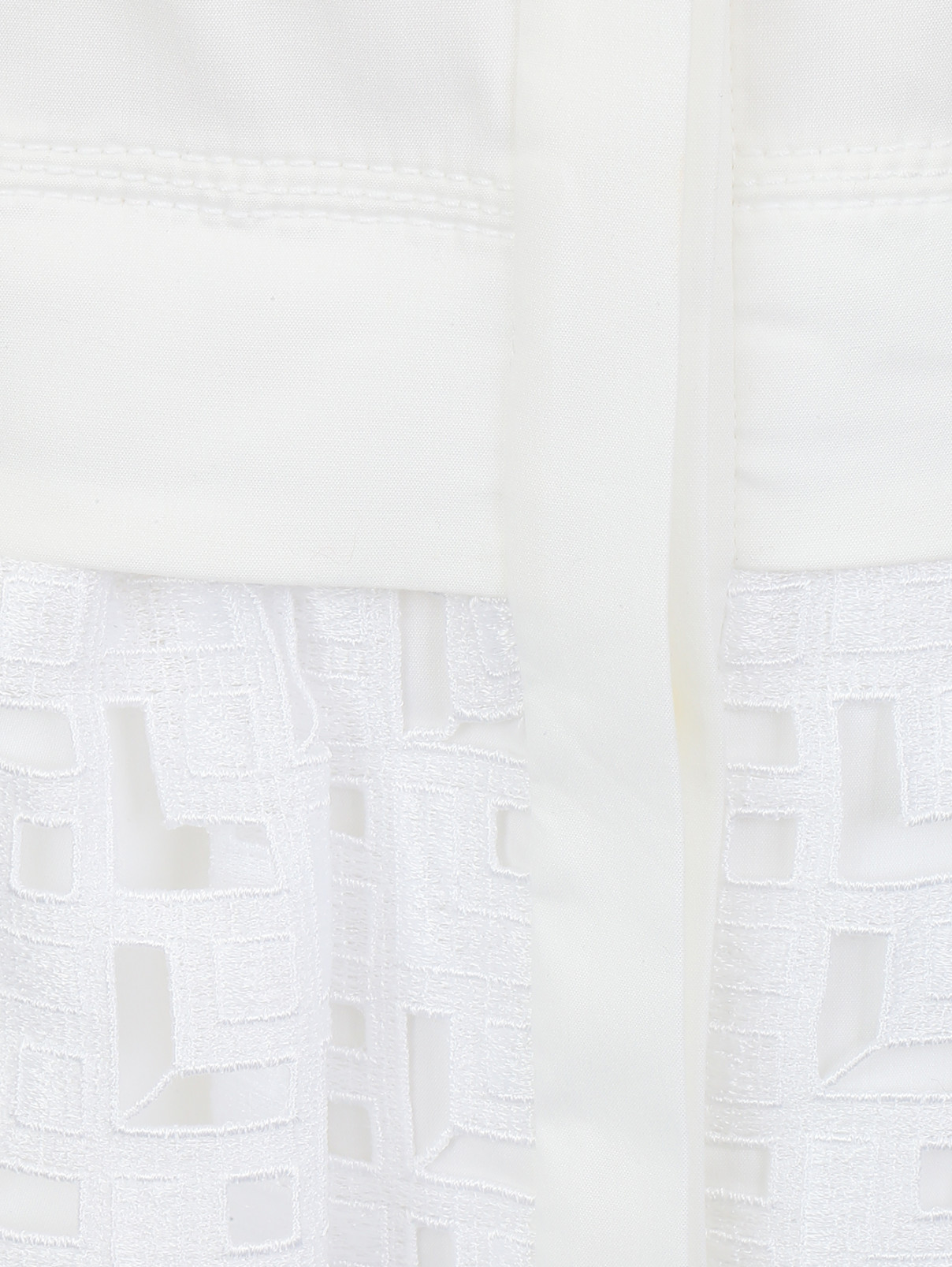 Блуза из смешанного хлопка с кружевной баской Aquilano Rimondi  –  Деталь  – Цвет:  Белый