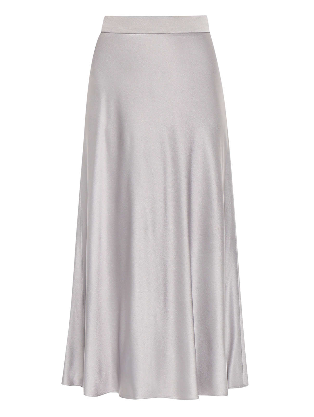 Однотонная юбка расклешенного кроя Luisa Spagnoli  –  Общий вид  – Цвет:  Серый