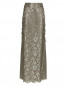 Юбка-макси из шелка с кружевной вставкой Alberta Ferretti  –  Общий вид