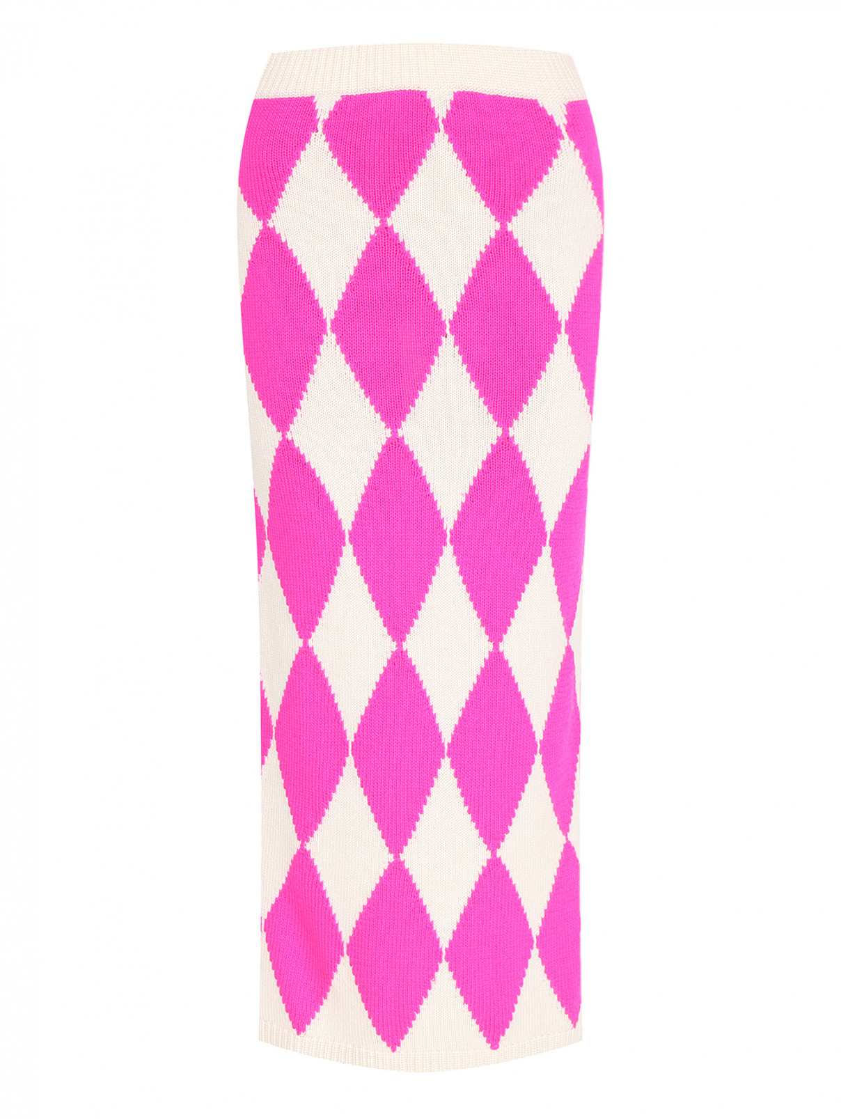 Трикотажная юбка с кашемиром Liviana Conti  –  Общий вид  – Цвет:  Розовый
