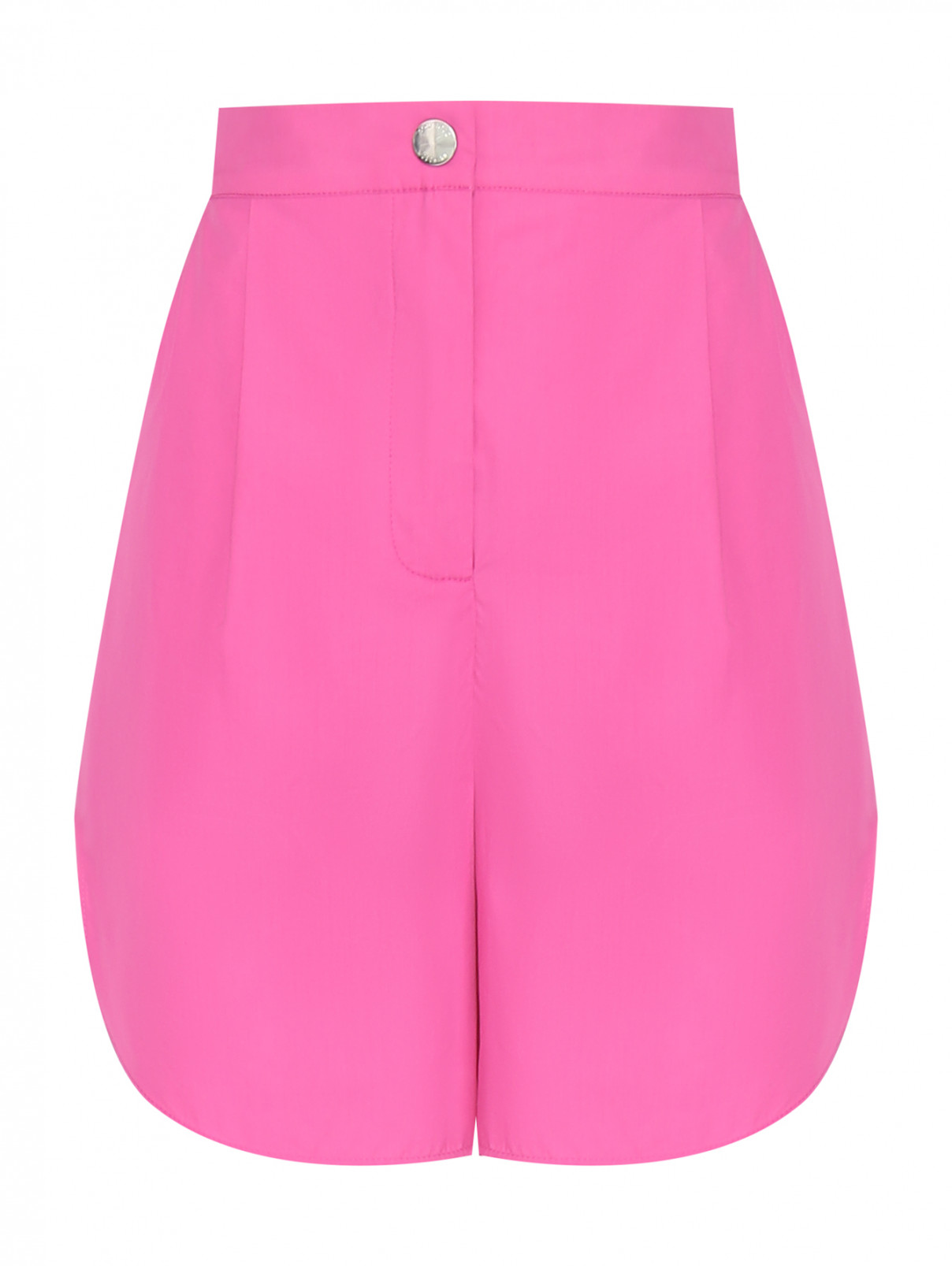 Шорты из хлопка с карманами Moschino Boutique  –  Общий вид  – Цвет:  Розовый