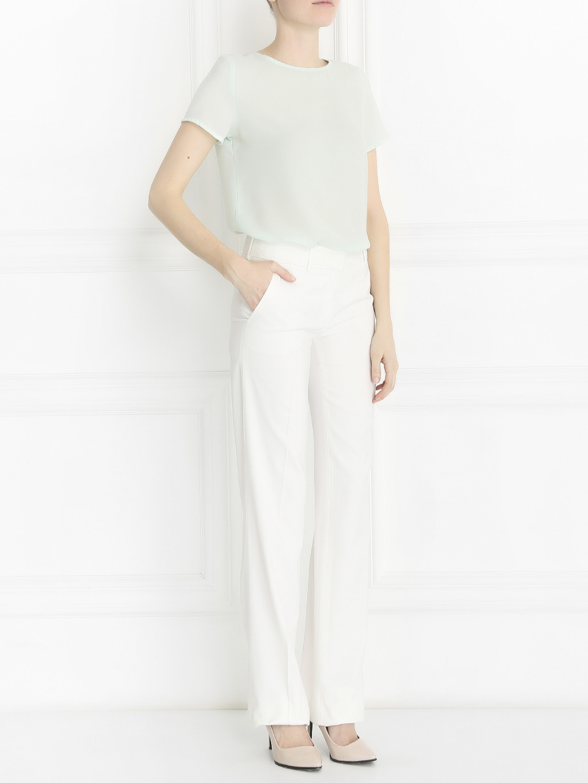 Широкие брюки с карманами Etro  –  Модель Общий вид  – Цвет:  Белый