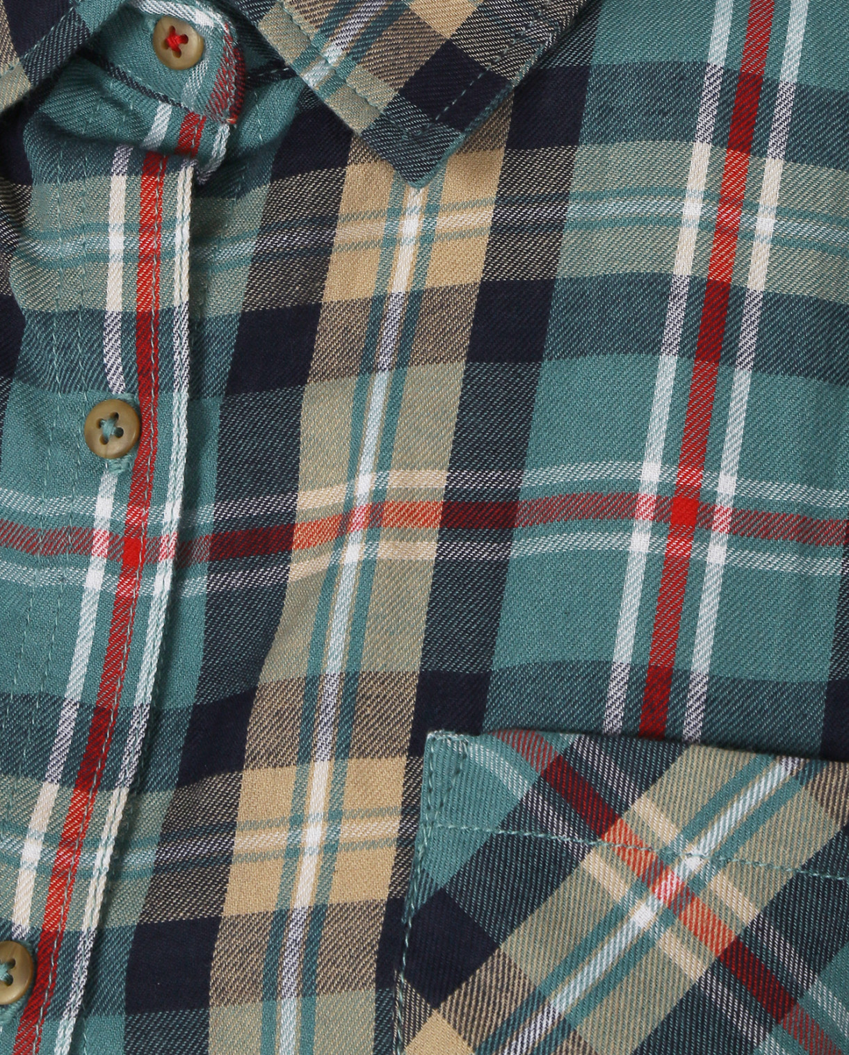 Хлопковая рубашка с узором "клетка" Swildens  –  Деталь  – Цвет:  Зеленый
