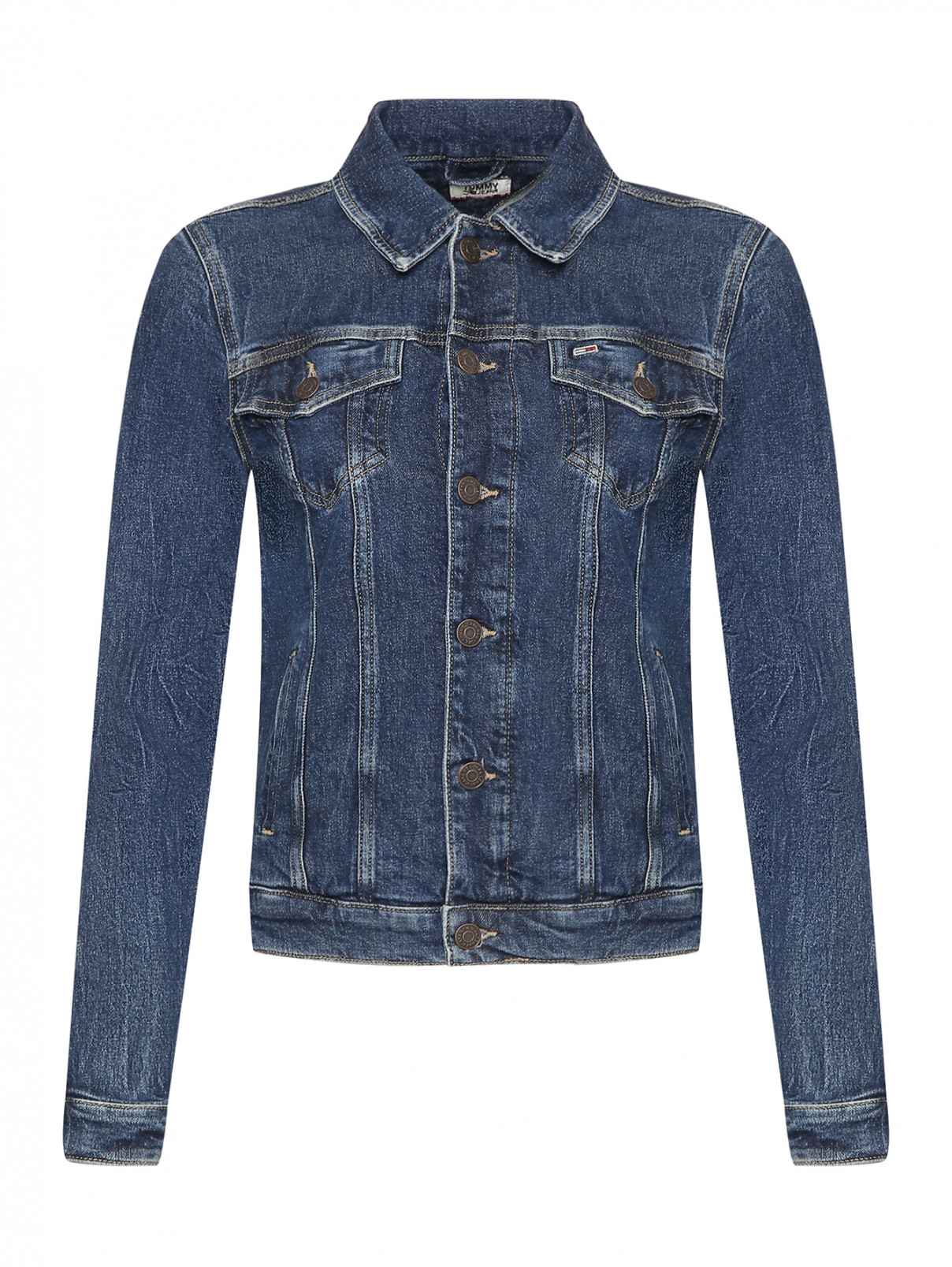 Куртка из денима Tommy Jeans  –  Общий вид  – Цвет:  Синий
