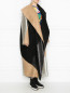 Пальто из шерсти альпака в стиле колорблок Marina Rinaldi  –  МодельВерхНиз