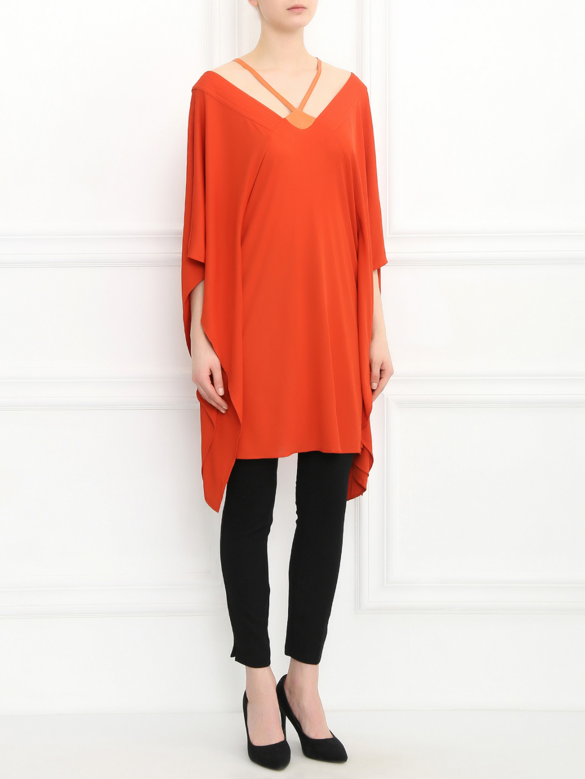 Удлиненная блуза Barbara Bui  –  Модель Общий вид  – Цвет:  Оранжевый