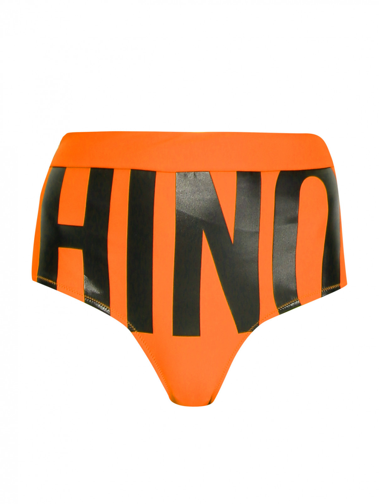 Купальник низ с контрастным принтом Moschino Swim  –  Общий вид  – Цвет:  Оранжевый