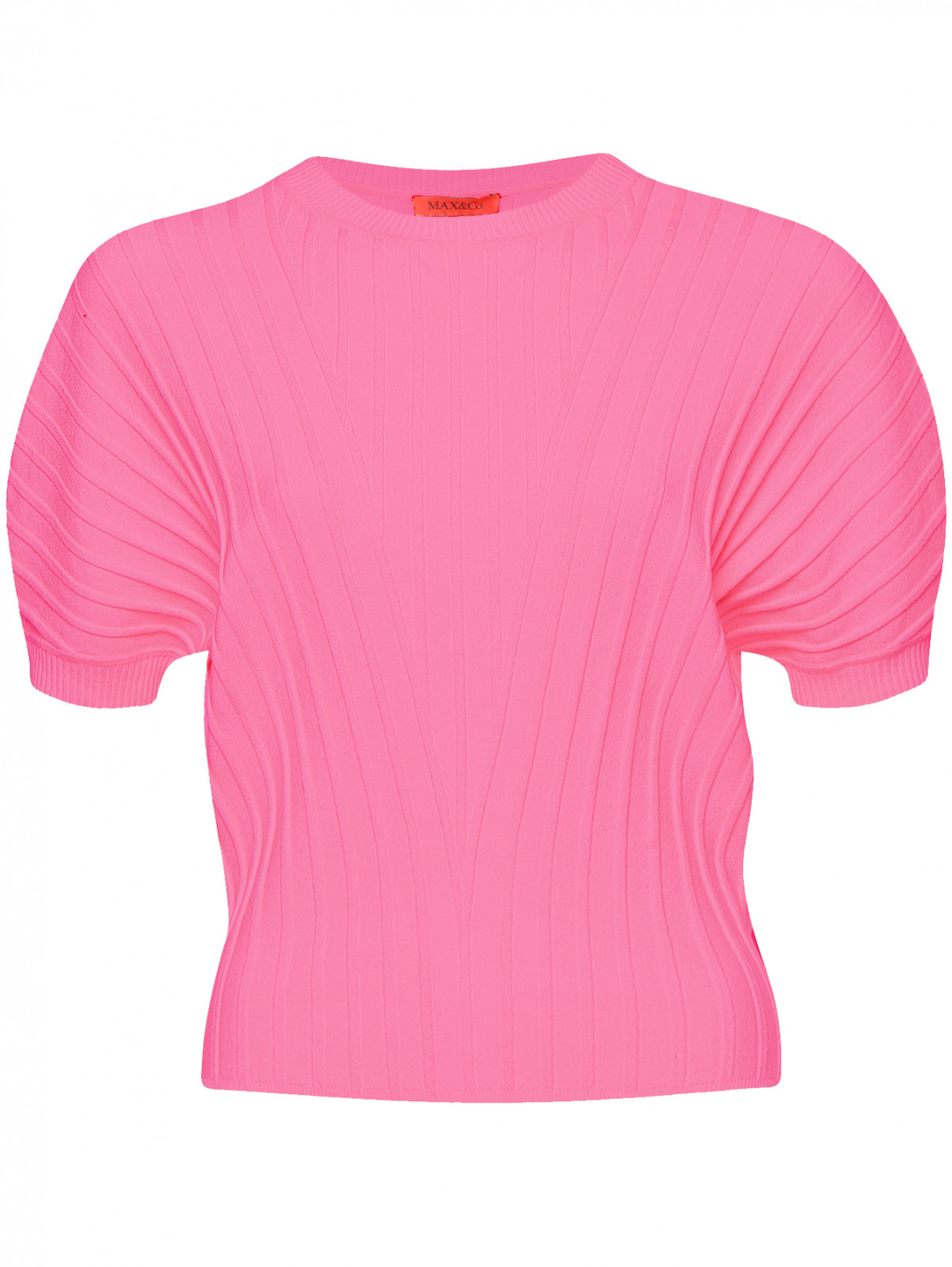 Джемпер с короткими рукавами Max&Co  –  Общий вид  – Цвет:  Розовый
