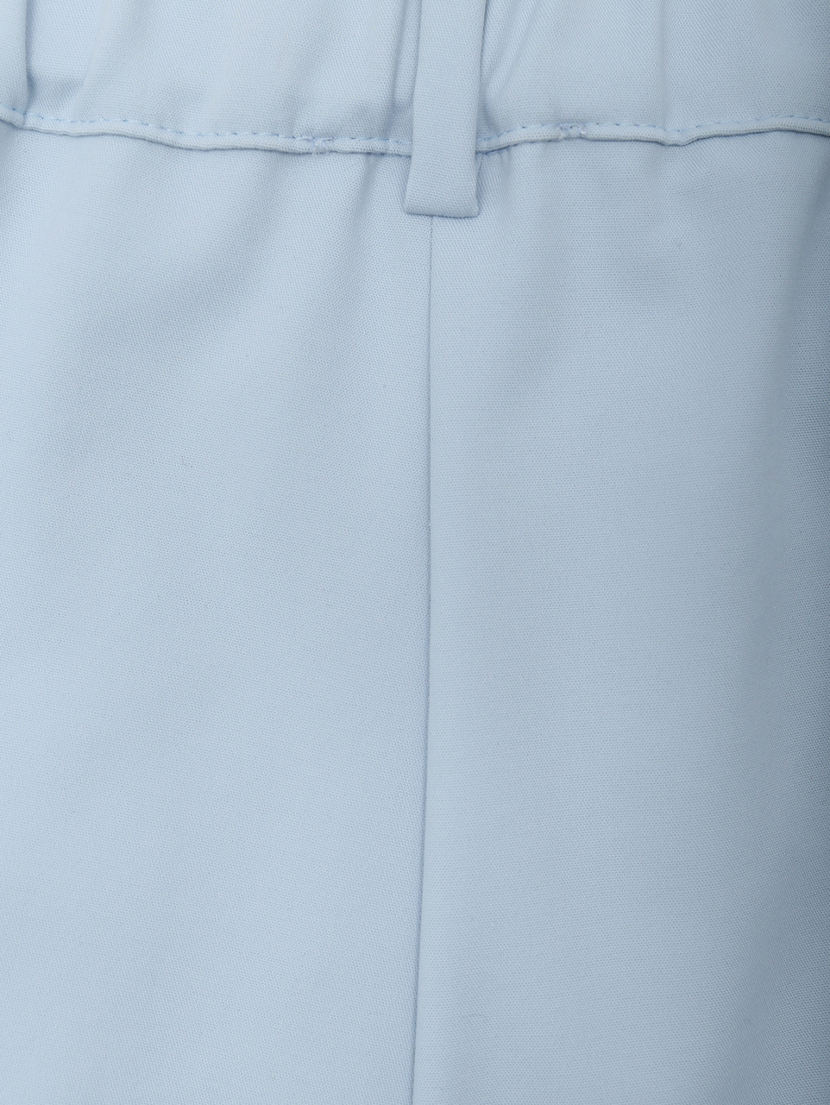 Укороченные брюки из смешанного хлопка Marina Rinaldi  –  Деталь1  – Цвет:  Синий