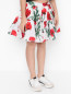 Юбка из хлопка с цветочным узором Dolce & Gabbana  –  МодельВерхНиз