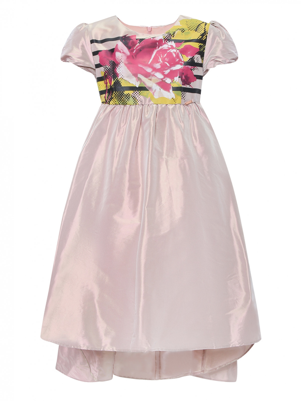 Платье на завышенной талии Junior Gaultier  –  Общий вид  – Цвет:  Бежевый