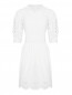 Платье-мини из смешанного хлопка с вышивкой Alberta Ferretti  –  Общий вид