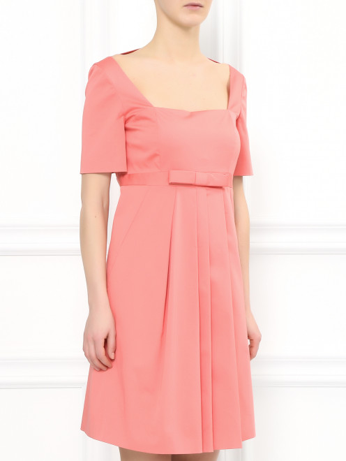 Платье из хлопка с декоративным бантом Moschino Cheap&Chic - Модель Верх-Низ