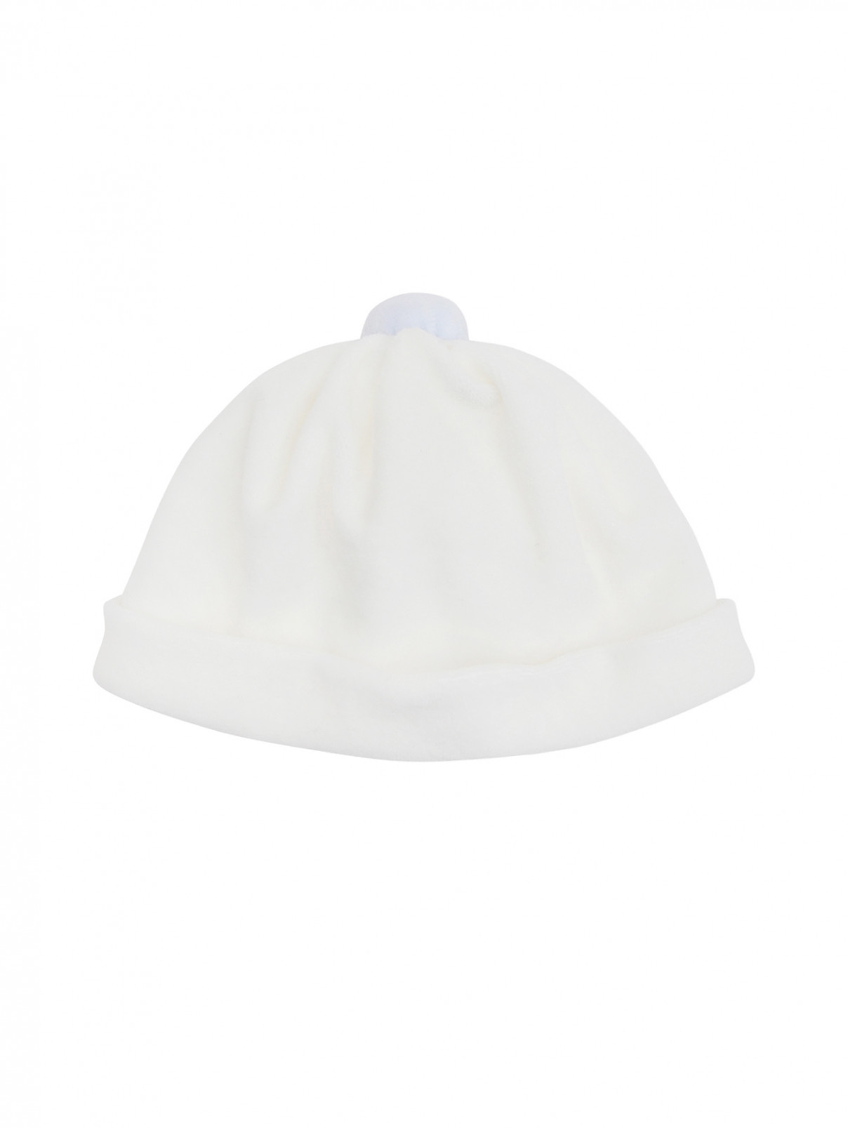 Трикотажная шапка с помпоном Aletta  –  Общий вид  – Цвет:  Белый