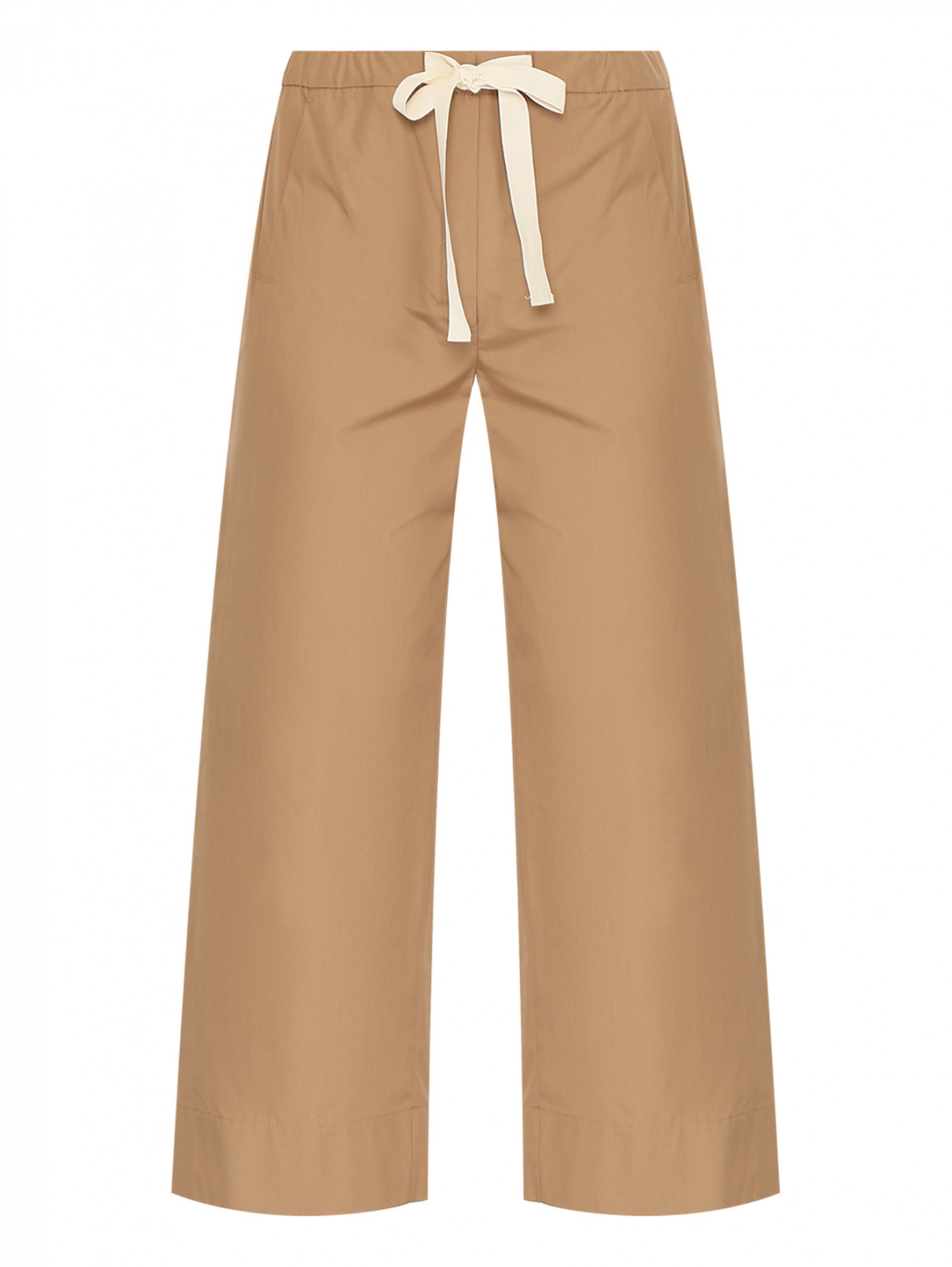 Брюки из хлопка Max Mara  –  Общий вид  – Цвет:  Коричневый
