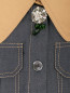 Блуза из хлопка асимметричного кроя с контрастной отделкой N21  –  Деталь