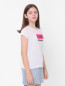 Трикотажная футболка с принтом Liu Jo  –  МодельВерхНиз