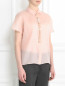 Блуза из хлопка и шелка с металлической фурнитурой Kira Plastinina  –  Модель Верх-Низ