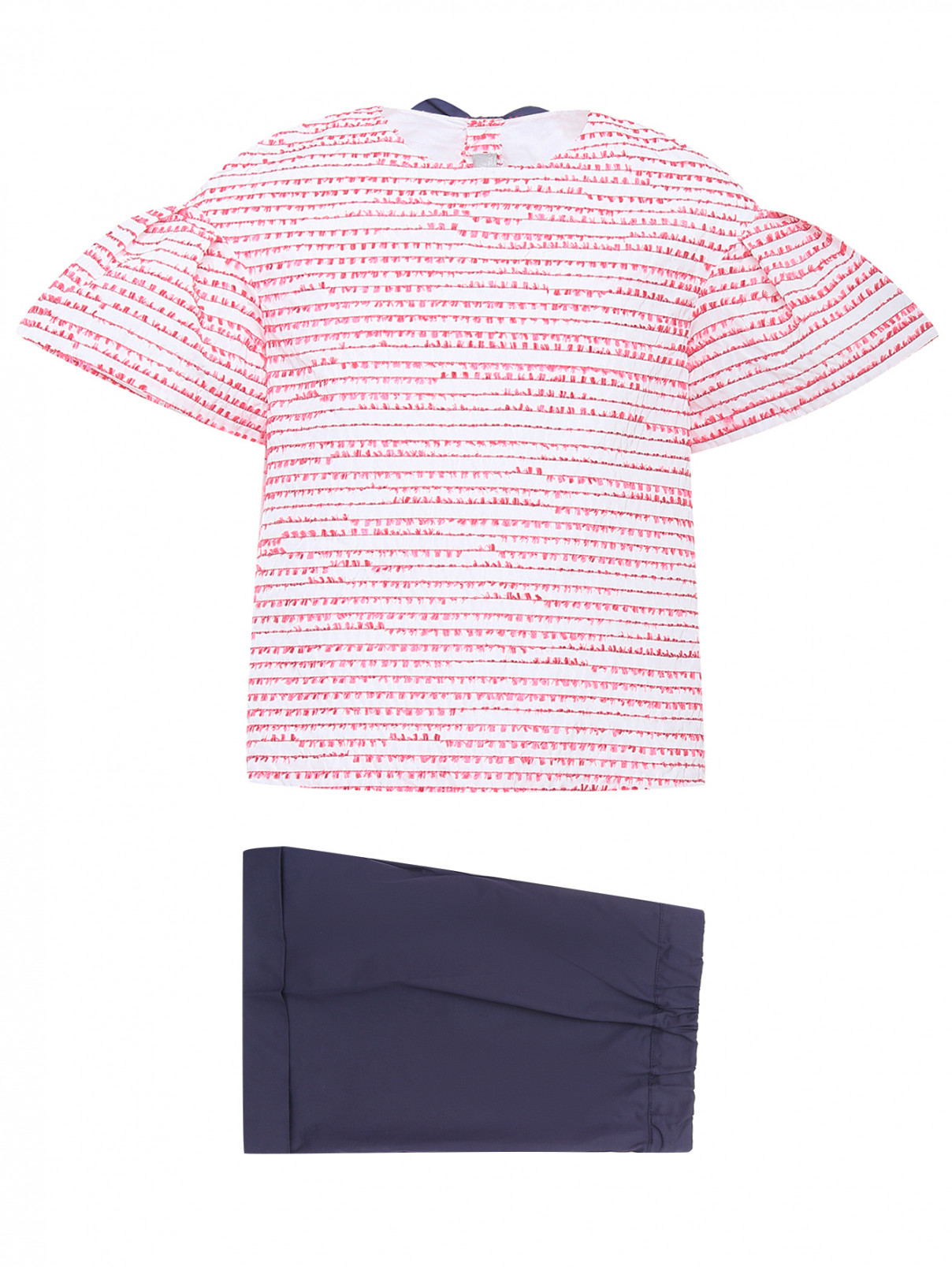 Костюм: блуза и шорты Il Gufo  –  Общий вид  – Цвет:  Белый