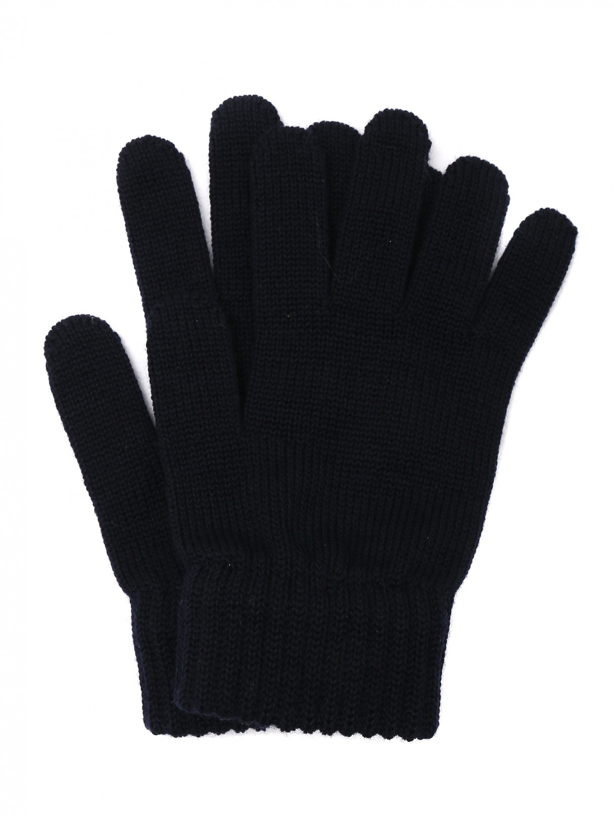 Перчатки из шерсти мелкой вязки Catya  –  Общий вид  – Цвет:  Черный