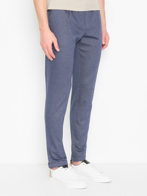 Трикотажные брюки из хлопка с карманами - МодельВерхНиз