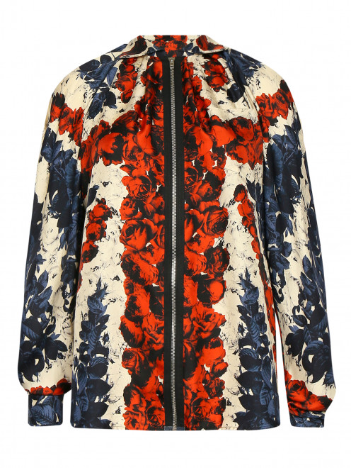 Блуза из шелка с цветочным узором Jean Paul Gaultier - Общий вид