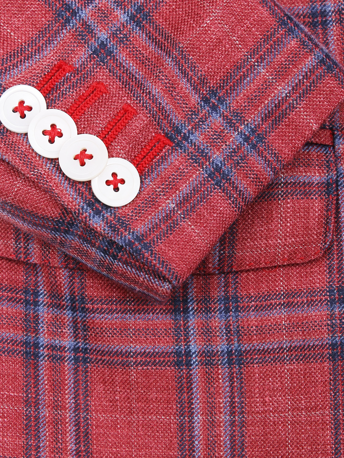 Однобортный пиджак с узором Isaia  –  Деталь  – Цвет:  Узор
