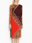 Трикотажное платье из шерсти с узором Etro  –  МодельВерхНиз