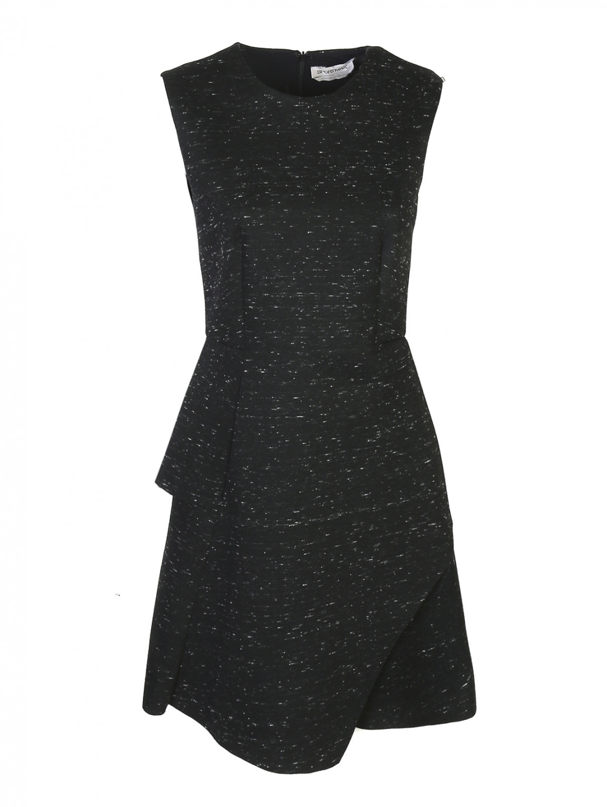 Платье из плотного трикотажа без рукавов Sportmax  –  Общий вид  – Цвет:  Черный