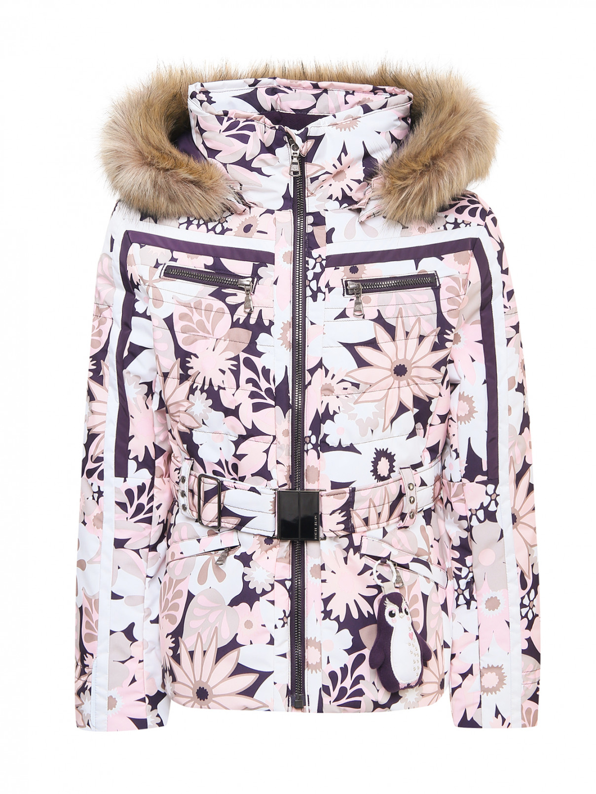 Горнолыжная куртка с узором и капюшоном Poivre Blanc  –  Общий вид  – Цвет:  Узор