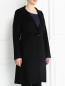 Пальто из кашемира прямого кроя Marina Rinaldi  –  Модель Верх-Низ