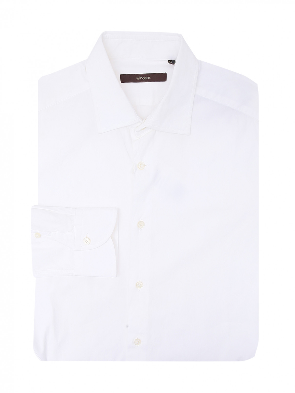 Рубашка из хлопка Windsor  –  Общий вид  – Цвет:  Белый