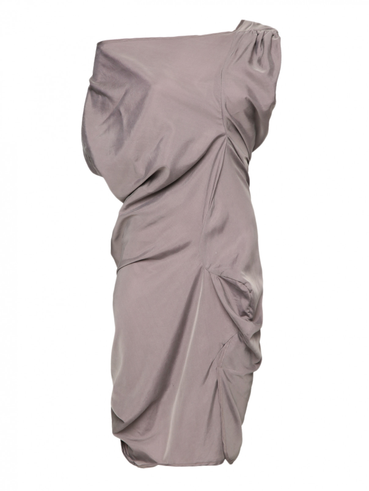 Платье из шелка без рукавов Vivienne Westwood  –  Общий вид  – Цвет:  Серый
