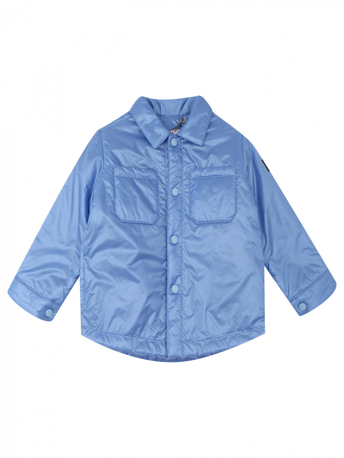 Утепленная куртка с нагрудными карманами Il Gufo  –  Общий вид  – Цвет:  Синий