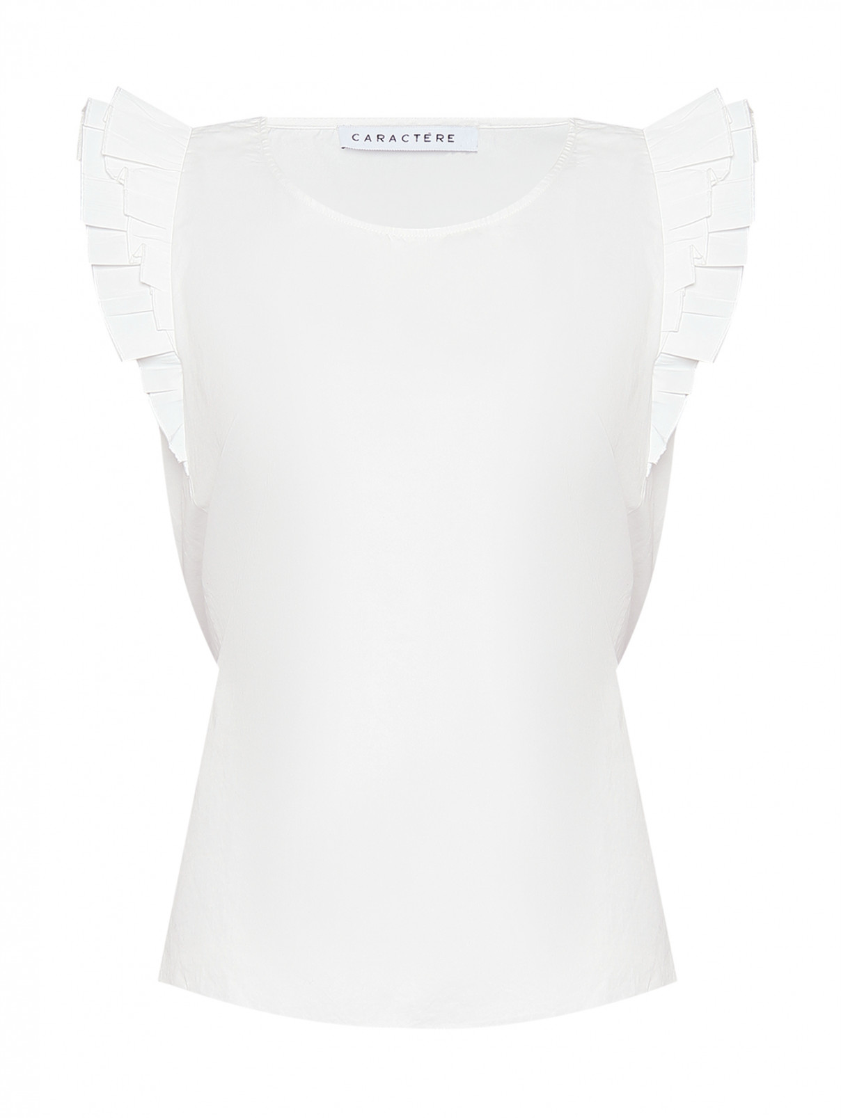 Блуза из хлопка Caractere  –  Общий вид  – Цвет:  Белый