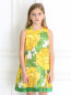 Платье из шелка с растительным узором MiMiSol  –  Модель Верх-Низ