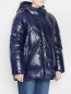 Стеганая куртка на молнии с капюшоном Marina Rinaldi  –  МодельВерхНиз