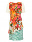 Платье-мини из шелка с цветочным узором Antonio Marras  –  Общий вид