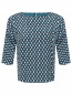 Блуза свободного кроя из шелка с узором Weekend Max Mara  –  Общий вид