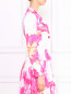 Укороченный жакет из хлопка с цветочным узором Blugirl Blumarine  –  Модель Верх-Низ2