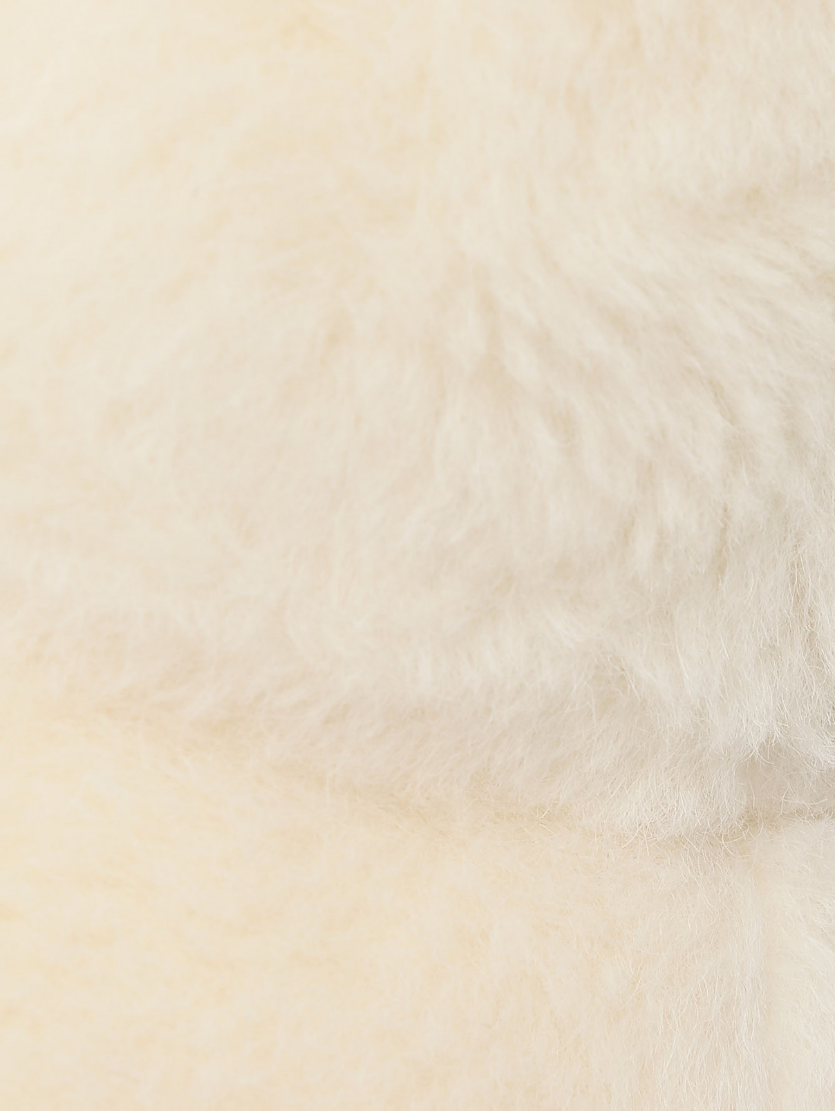 Однотонная панама из шерсти и шелка Max Mara  –  Деталь  – Цвет:  Белый