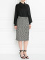 Шерстяная юбка с графическим узором Marina Rinaldi  –  Модель Общий вид