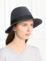 Шляпа из шерсти с контрастной отделкой Borsalino  –  МодельОбщийВид