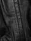 Кожаная куртка-бомбер с рисунком на спине Plein Sport  –  Деталь1