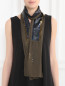 Узкий шарф из шелка декорированный пайетками Dorothee Schumacher  –  МодельВерхНиз